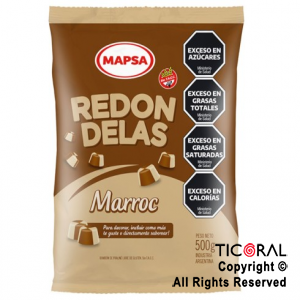 BOMBON REDONDELAS MARROC X 500 GR MAPSA